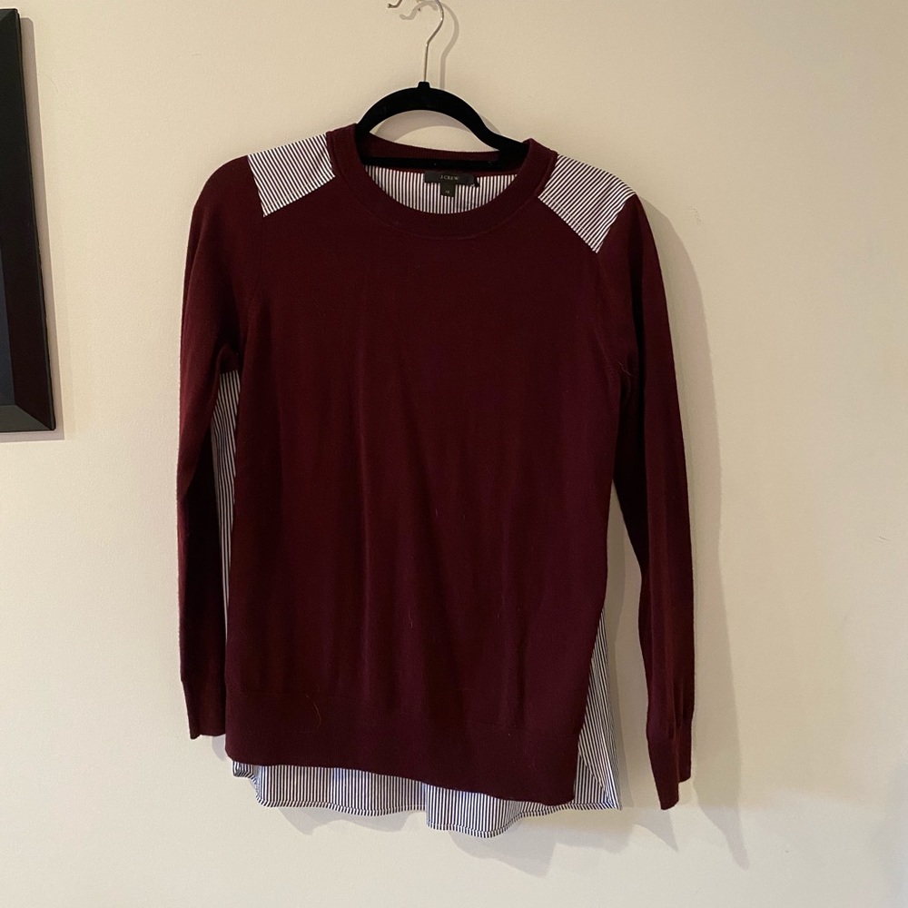 J Crew Burgundy Sweater
